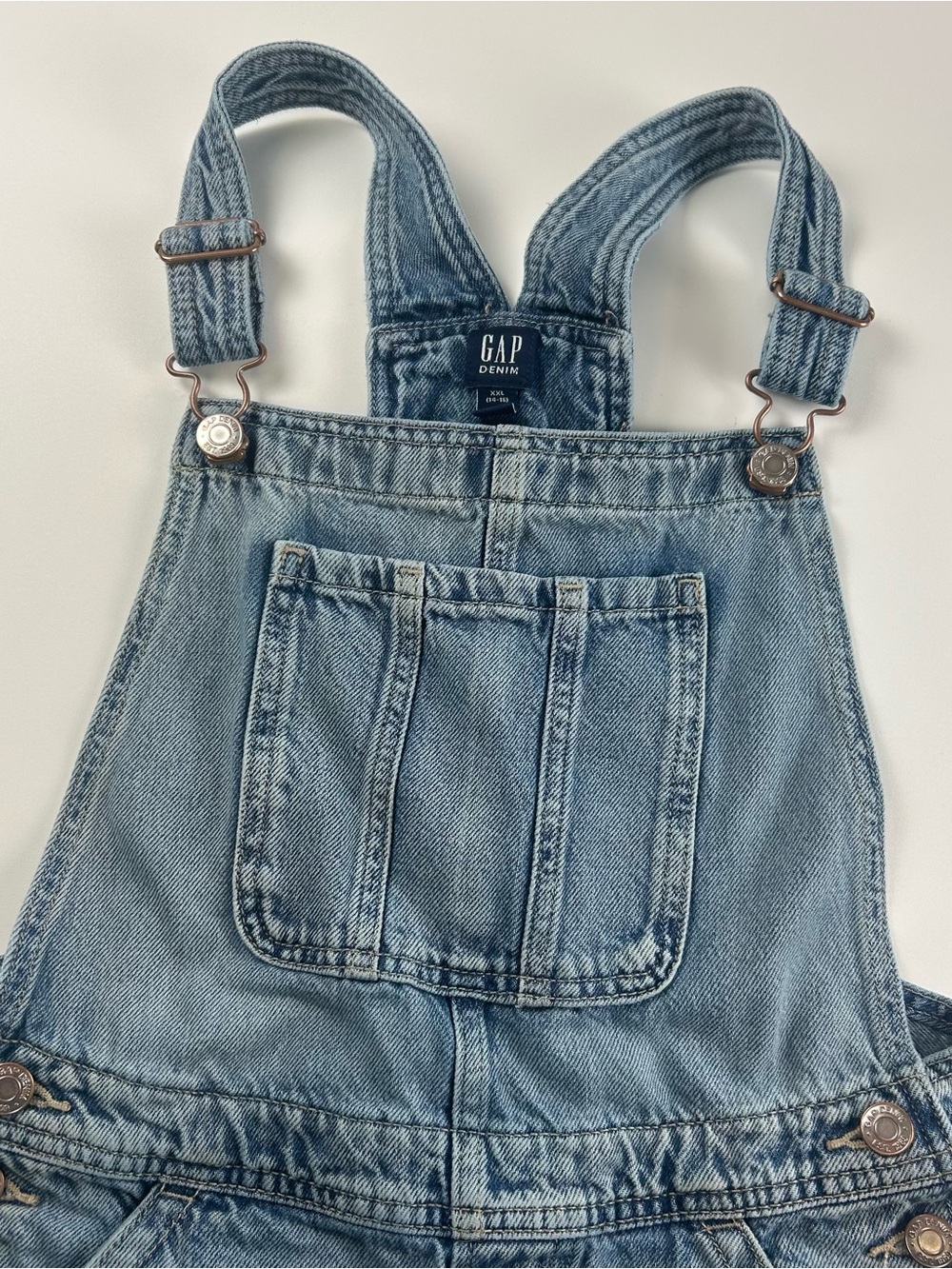 Gap Denim Girls XXL 14-16 Overalls Blue Y2K Retro Normcore Grunge Railroad